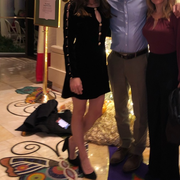 For Love & Lemons Beatrix black velvet dress size S - Picture 12 of 12